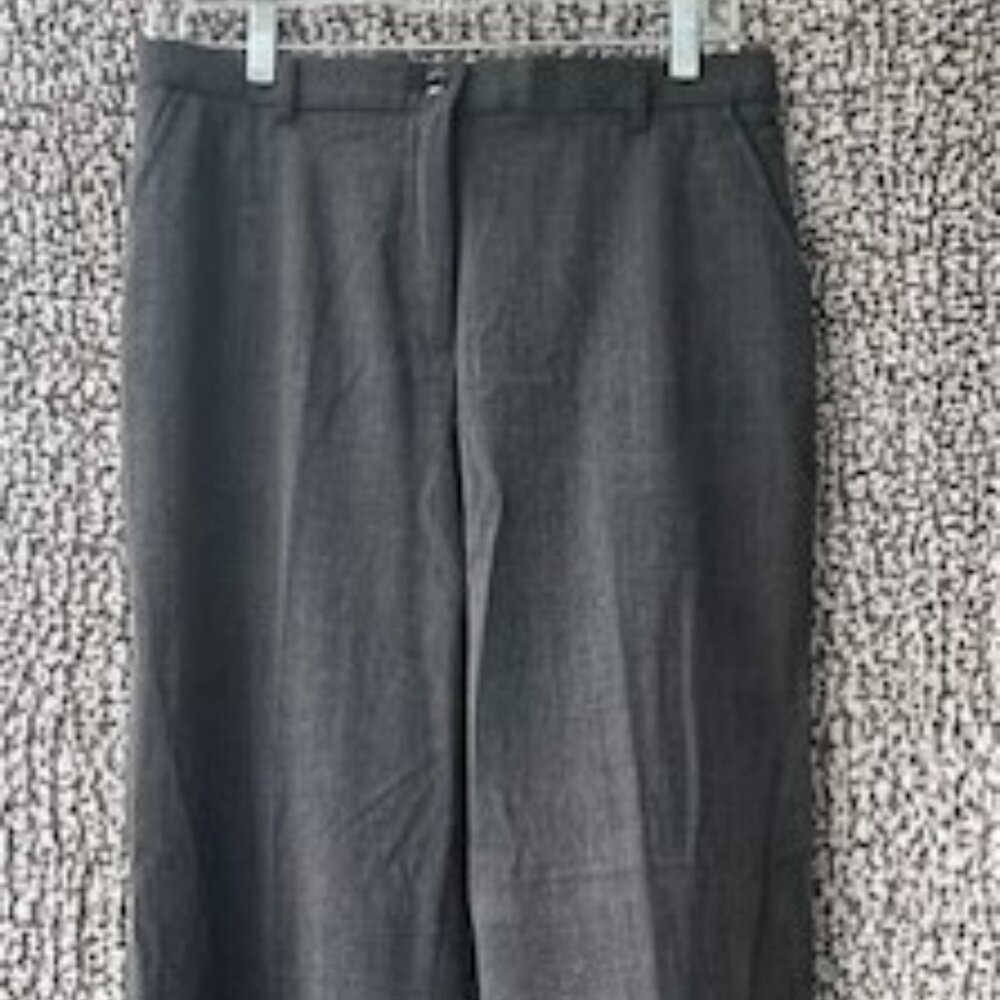 COUNTERPARTS Dark Grey and White Plaid Dress Pants